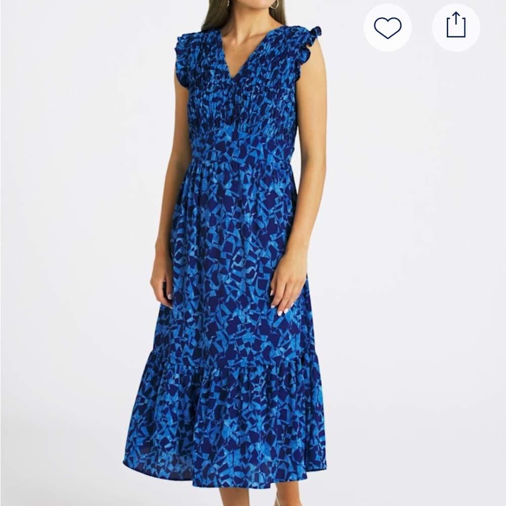 Stitch fix Braelynn London Times women’s blue smocked dress.